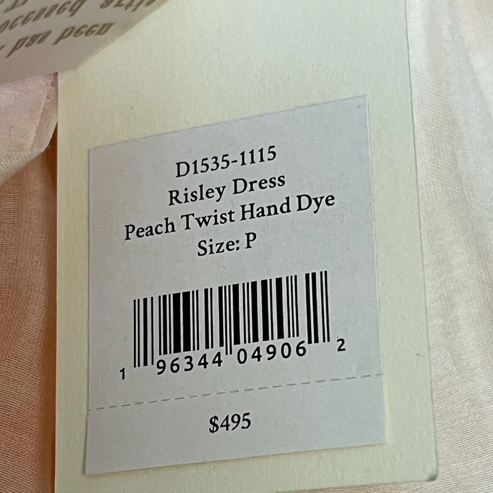 LoveShackFancy Risley Dress in Peach Twist Hand Dye